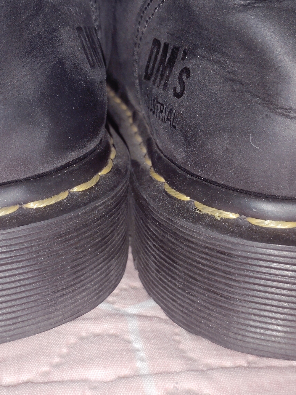 Dr. Martens Black Boots Steel Toe Boots - Size 8 - Picture 6 of 9
